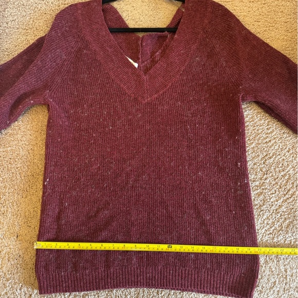 Maurices Deep Red V-Neck Sweater - Picture 9 of 10